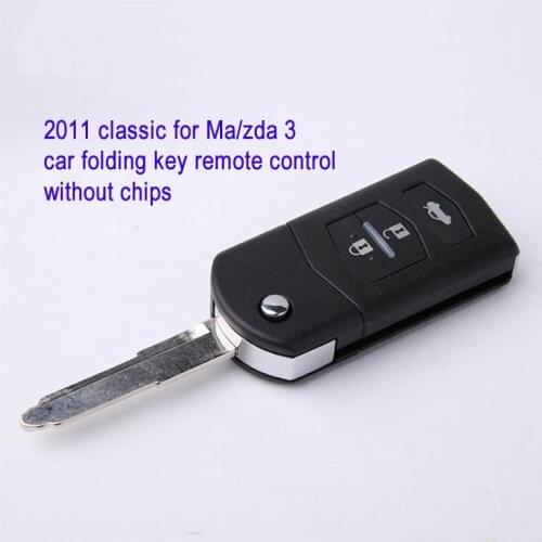 Nice look without chips for Ma/zda 3 2011 classic car folding key remote controlnew high-quality replacement outer key shell