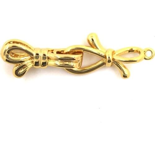 Copper Connection Gold Plated Clasps Accessories DIY Jewelry Making Findings For Handmade Woman Pearl Necklace Bracelet Gifts