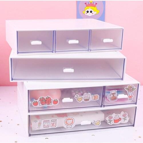 Storage Case Dormitory Closet Organizer Stackable Multi-function Stylish Simple Makeup Organizer Box Home Drawer Organizer