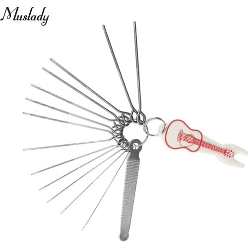 13 Sizes Guitar Nut Files with Bridge Pin Puller Remover Guitar Maintenance Repair Tool Kit for Electric Acoustric Guitar Parts