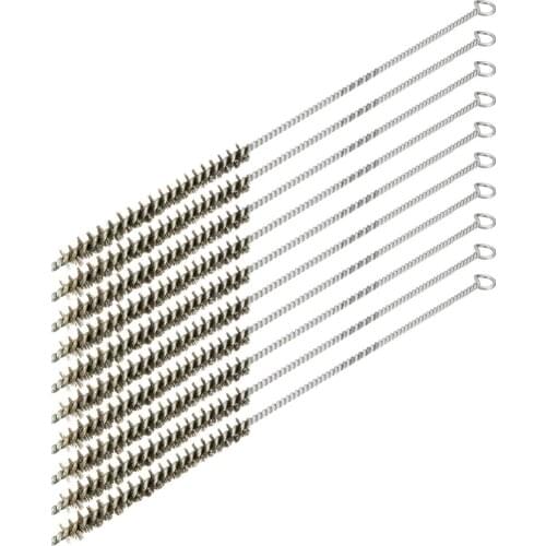 Uxcell Stainless Steel Wire Tube Cleaning Brush 10mm Diameter 10pcs