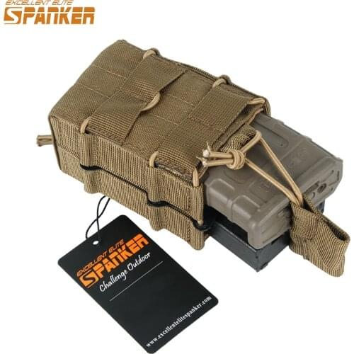 EXCELLENT ELITE SPANKER Outdoor Tactical M4 Double Magazine Pouch Hunting Military Molle Ammo Clip Pouch Cartridge Bag Accessori