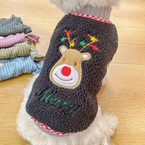 Pet Christmas Clothes Dog Winter Jacket Vest Maltese Chihuahua Dachshund Pug Puppy Clothes Designer Wholesale Dog Clothing 2022