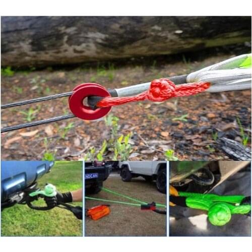 1 Pc Recovery Ring for Atv Utv Suv Winch Ropealuminum Recovery Ring Snatch-ring Block Snatch Pulley 41000lb for 3/8 1/2 Tow Rope