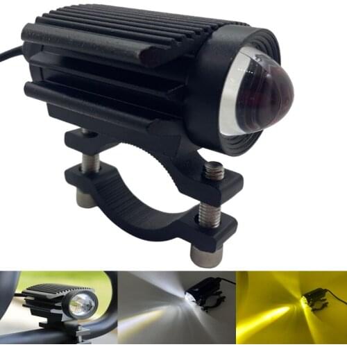 Super Bright Universal LED Motorcycle Foglight Tri-model Headlamp Mini Projector Lens High Low Beam Car SUV ATV Boats Spot Light
