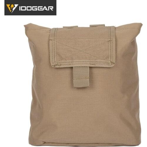 IDOGEAR Tactical Folding Drop Pouch Molle Magazine Dump Pouch Recycling Bag Hunting Airsoft Bags Durable Hiking 3551