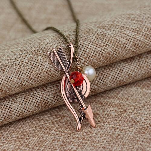 TV Jewelry Teen Wolf Necklace Woman Choker Necklace Arrow Bow Pendants Necklaces