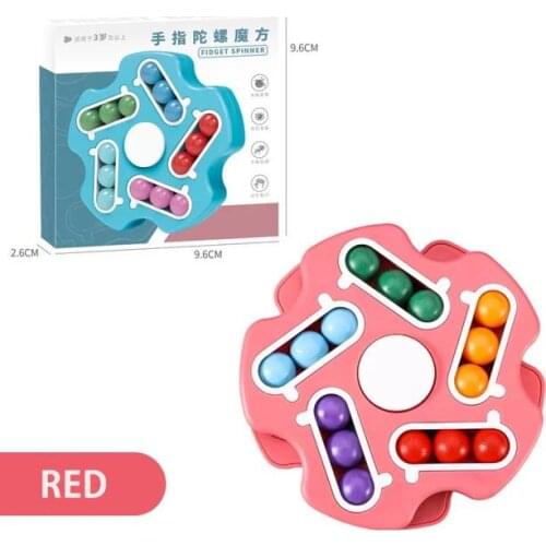 Rotating Magic Bean Intelligence Fingertip Cube Decompression toy puzzle Children Fidget Toys Finger Gyro Disk Educational#69
