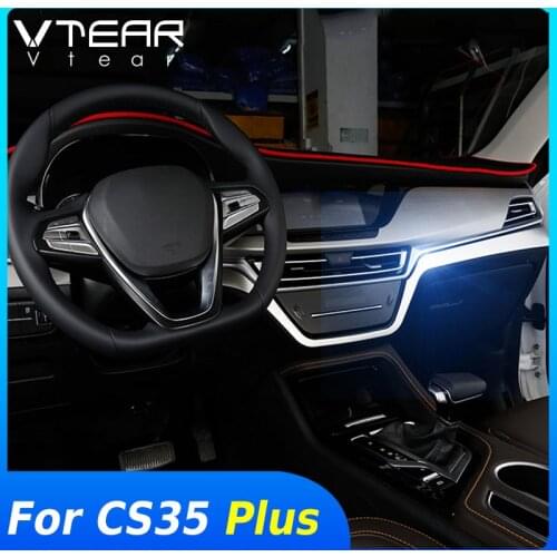 Vtear For Changan CS35 Plus Central control trim dashboard decoration cover interior styling accessories Anti-scratch parts 2020