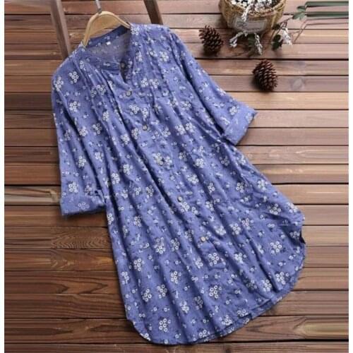 YINGAICONG Stand-up Collar Blouses