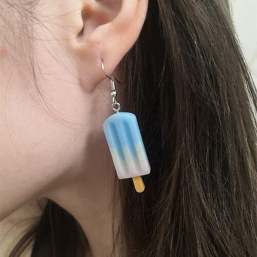 Drop Earrings For Women Cute Rainbow Ice Cream Pendant Dangle Earrings Color Popsicle Shape Female Earrings Jewelry Accessories