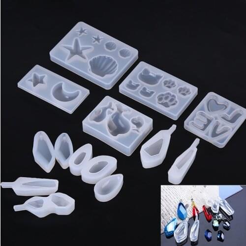 1Pcs Silicone Geometric Earrings Mold DIY Jewelry Pendant Charm Making Mould Resin Molds For Jewelry