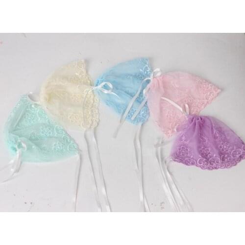 13*17cm Baby Photography Props lace hat Girl Boy Toddler lovely Infant Kids Caps Newborn Photo Lacing hat solid colors