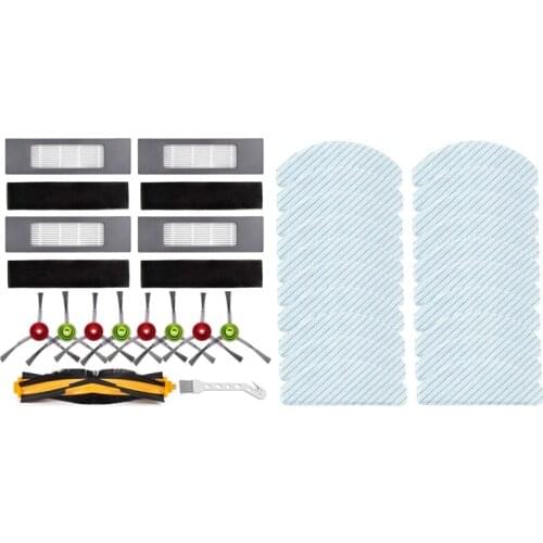2 Set Vacuum Cleaner Parts: 1 Set Brushes Filters Replacement Part Kit & 1 Set Strong Rag