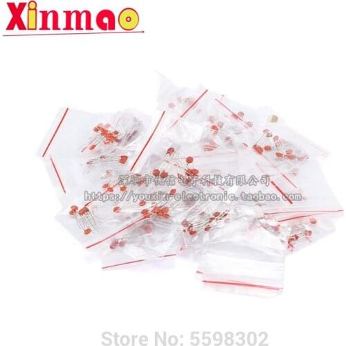 300P There are 30 kinds of component pack porcelain chip capacitor pack 2pf-0.1uf, 10 pieces of each kind are separately packed