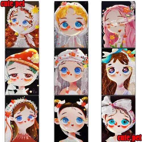 DIY Diamond Painting Cross Stitch Cute cartoon girl 5D diamond Embroidery Full Square Diamond Cross Stitch Rhinestone Mosaic art