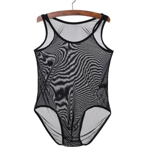 White Gauze Man Conjoined Vest Underwear Nylon Air Permeability Comfortable