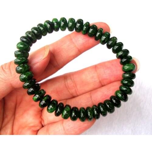 Free Shipping Natural Chrome Diopside Rondelle 4*8mm Beads Bracelet Women Man Jewelry Accessories Weddings Parties Birthday Gif