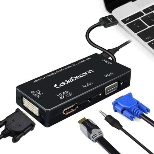 Cable adapter hdmi hub to hdmi vga dvi with audio output converter adapter cable For PS3 hdtv Computer monitor