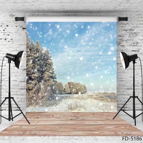 Trees Snow Wooden Texure Photography Backdrop Baby Children Pets Toy Customized Fond Background Props Photo Studio Photoshoot