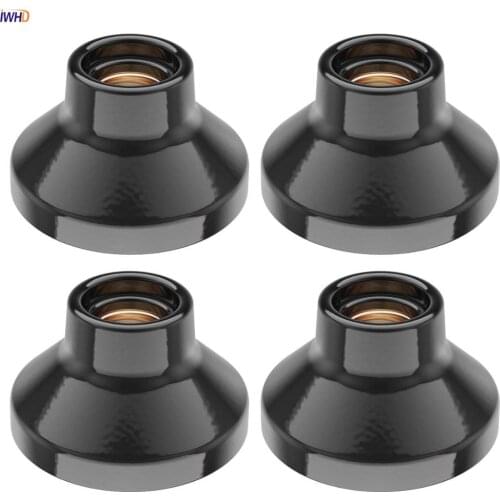 DIY E27 Lamp Holder Ceramics E27 Socket Lamp Base Holder Bulb Holder Black/White Wall/Desk Lights Socket Holder Base Light