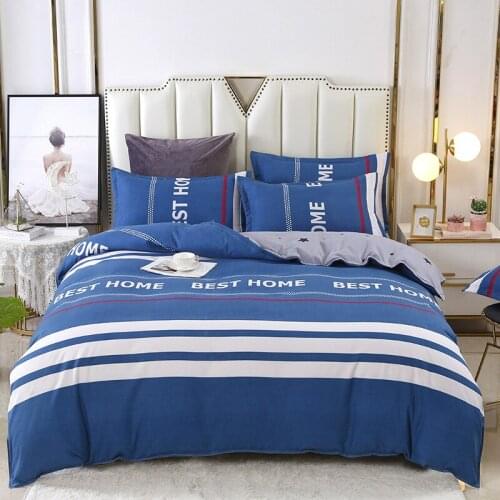 Hot-selling household cotton thickened four-piece suit, pure cotton bed linen and quilt, 1.2m single bed, three-piece suit