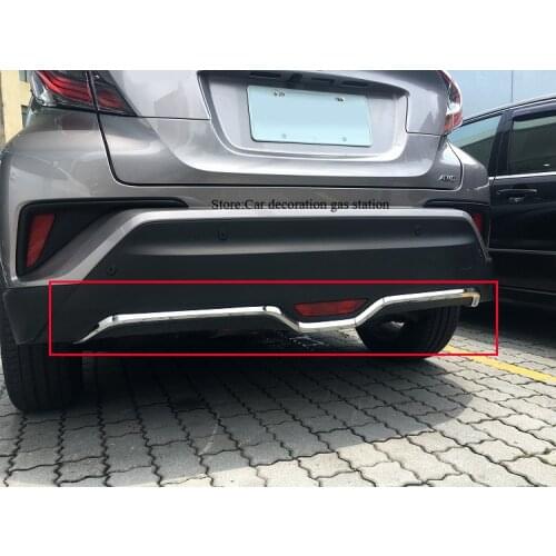 Accessiores! ABS Chrome Rear Bumper Protector Decoration Stripe Cover Trim Car Styling For Toyota C-HR CHR 16-17