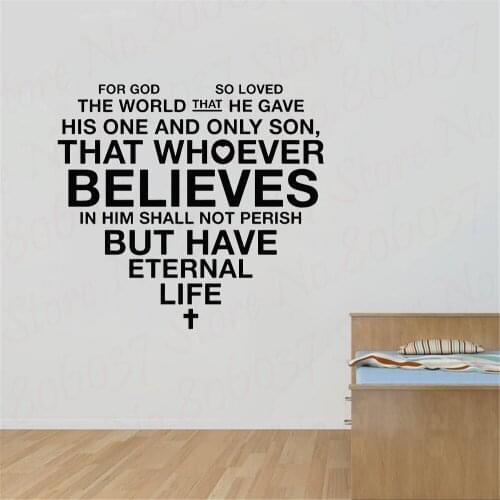 Christian Wall Sticker Quote Lord Shall Not Perish Decal Bible Verse Home Decor Living Room Scripture Jesus Eternal WL1781