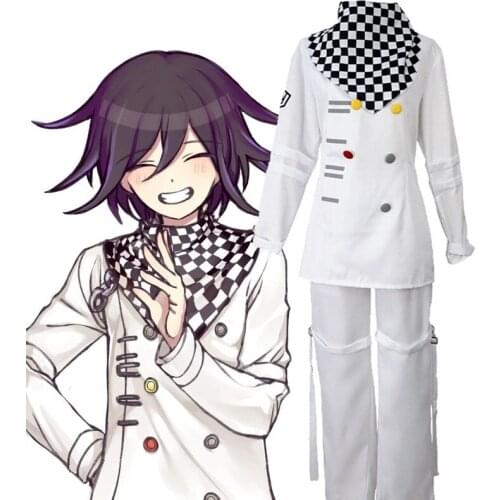 Game Danganronpa V3 Kokichi Oma Cosplay Costume Uniform with Cape Cloak Men Women Halloween Full Set Costume