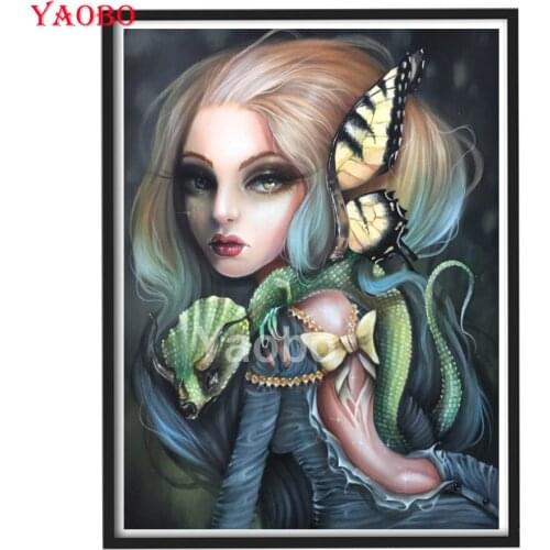 Cartoon Girl Dragon 5d diy diamond painting cross stitch full square/round mosaic diamond embroidery wall art home decor