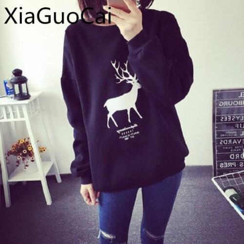 Cartoon Winter Student Hoodies Casual Pullovers O-neck 2018 Ladies Hoodies Long Sleeve Clothing for Winter W9 35