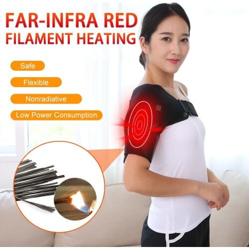 Adjustable Electric Heated Shoulder Wrap Pad Brace Support Therapy Pain Relief winter Shoulder warmer Arm Warmers Shoulder Wrap