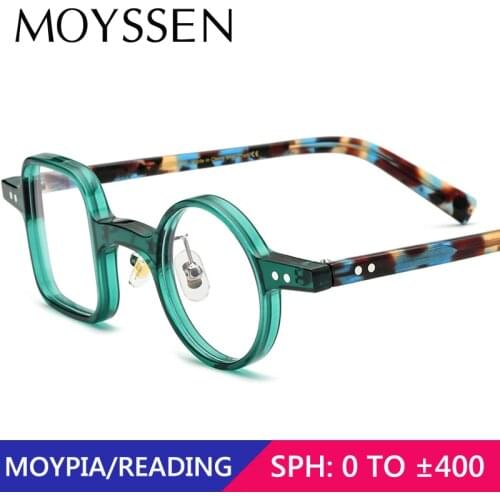 2021 Japan Brand Design Mens Vintage Square Round Lenses Acetate Frame Glasses Women Optical Myopia Prescription Eyeglasses