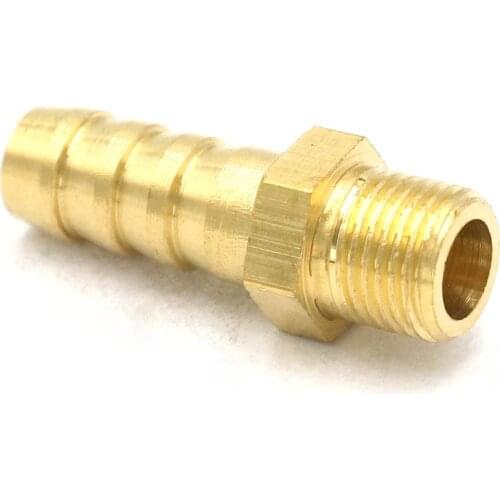 LOT 5 Hose Barb I/D 8mm x 1/8" BSP Male Thread Brass coupler Splicer Connector fitting for Fuel Gas Water