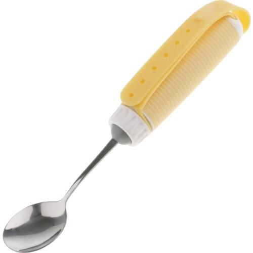 Adjustable Spoon Swivel Utensil Eating Aids with Handle for Arthritis Disability Patient Old People Ding Aid