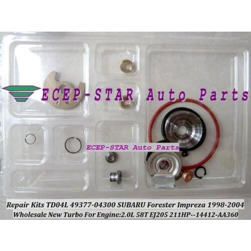 Turbo Repair kit rebuild kits TD04L 49377-04300 14412-AA360 Turbocharger For SUBAR U FORESTER Impreza 97- WRX-NB 58T EJ205 2.0L