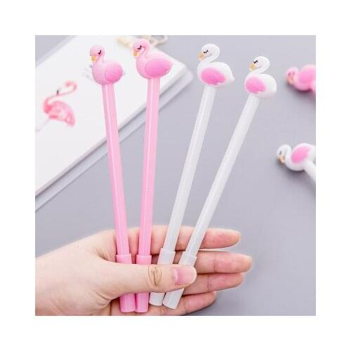 Cute Flamingo Pen Child Creative Ballpoint Pen Girl Gift School Writing Supplies Korea Stationery