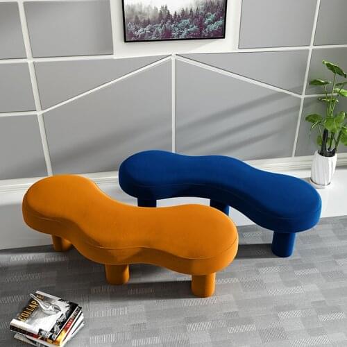 Modern Simple Design Props Sofa Stool Studio Shoe Shop Shoe Stool Color Living Room Stool Bedroom Bed Stool Bedroom Wood Bench