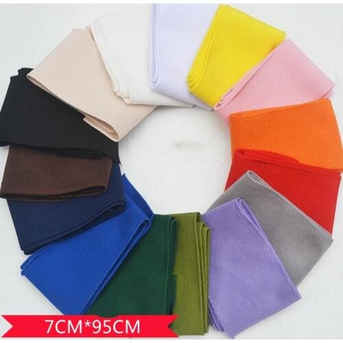 Thin ribbed width 7CM elastic knitting threaded cuffs hem elastic tight closing clothing accessories DIY accessories