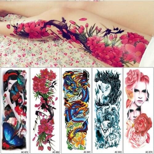 Temporary Tattoo Sleeve Designs Full Arm Waterproof Tattoos For Cool Men Women Tattoos Stickers On The Body Art #272596