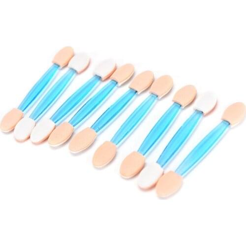 10Pcs/Pack Sponge Eyeshadow Brush Stick DIY Beauty Double-head Shadow Styling Women Cosmetic Makeup Tool