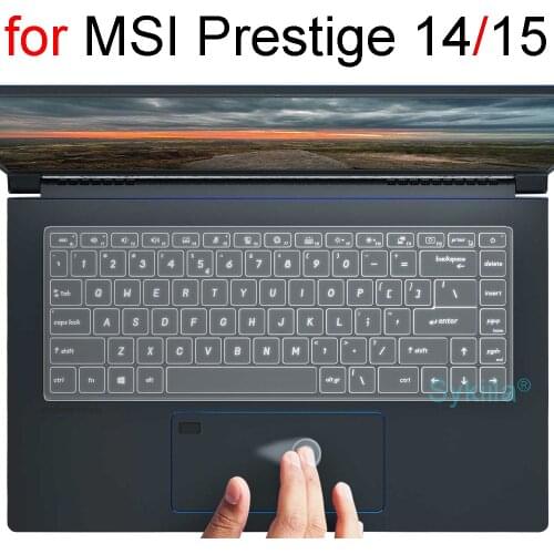 Keyboard Cover for MSI Modern 15 Prestige 14 15 2020 A10M A10R8 Black Clear Transparent Silicone TPU Skin Case Protective Laptop