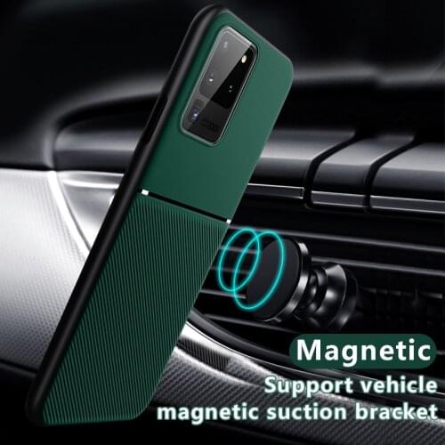 For Samsung S20 Ultra Case Leather Soft Frame Magnetic Silicone Phone Case for Samsung Note 10 Pro A71 A51 S20 S10 S9 S8 Cover