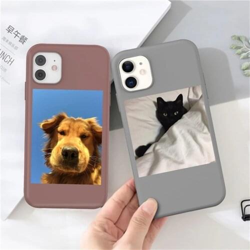 Cute Animal Candy Color Phone Case For iPhone 12 11 Pro Max 7 8 Plus 12 Mini XS Max X XR SE 2020 Cartoon Cat Pattern Back Coevr