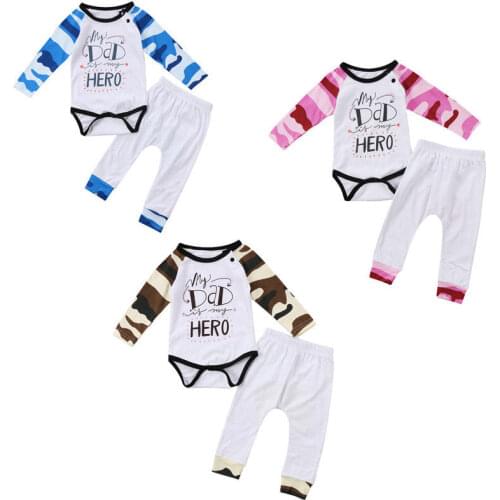 US Stock Kids Baby Boy Girl Cotton Romper Pants Leggings 3pcs Clothes Outfit Set
