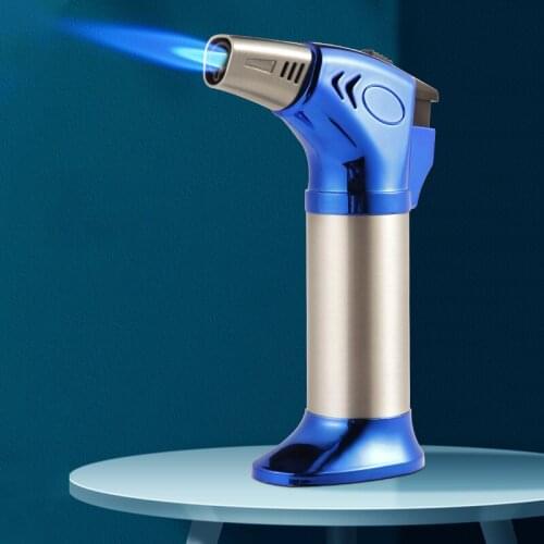 High Firepowe Gas Lighter Kitchen Cooking Torch Lighter Windproof Metal Cigar Lighters Smoking Accessories Gadgets for Men