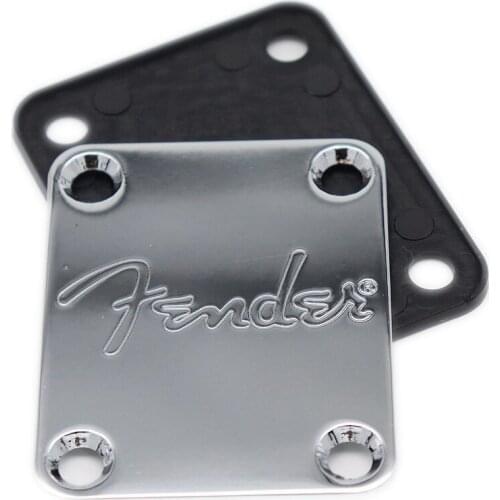10 Set Electric Guitar Neck Plate with Screws for ST TL Guitar ,Jazz Bass Replacement Black