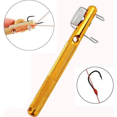 HOT Full Metal Fishing Hook Knotting Tool & Tie Hook Loop Making Device & Hooks Decoupling remover Carp Fishing Accessory