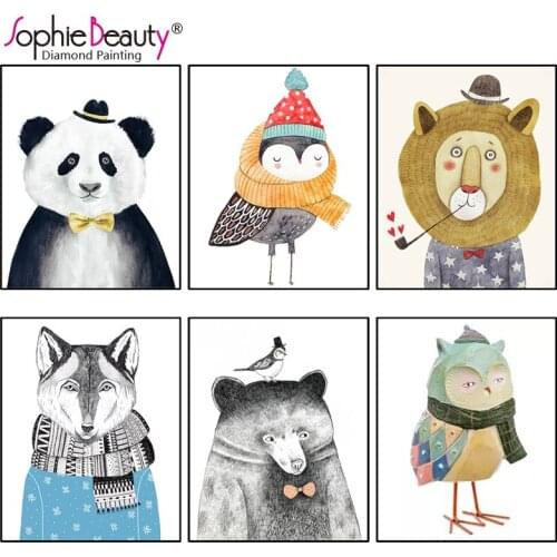 Sophie Beauty Diy Diamond Painting Cross Stitch Handcraft Embroidery Animals Bird Bear Arts Crafts Sewing Needlework Mosaic kits