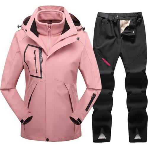 Ski Suit Women Outdoor Skiing Snowboard Jackets Windproof Waterproof Winter Snow Jacket And Trousers Mountain Ski Jacket Women